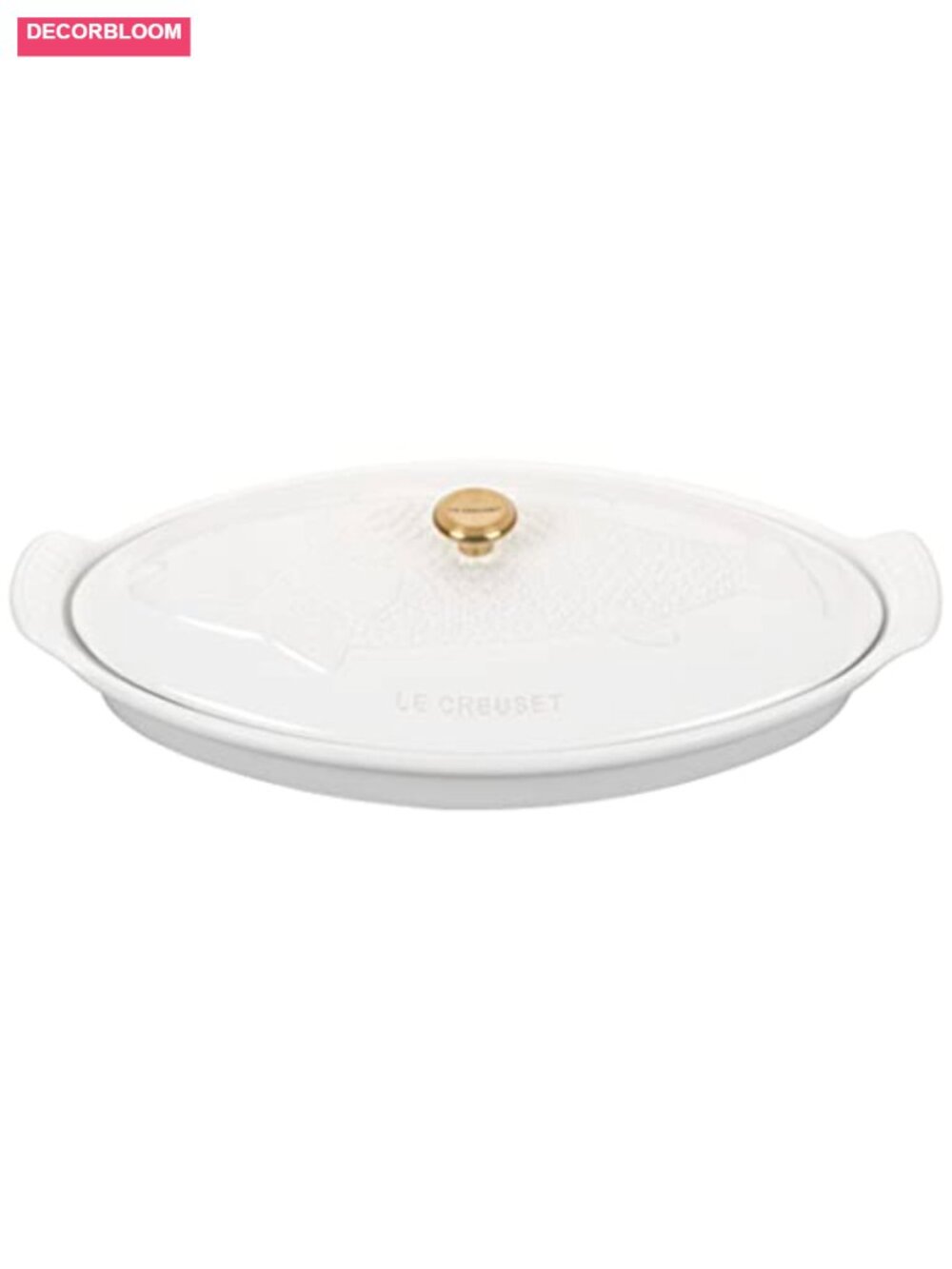Le Creuset Stoneware Oval Fish Baker 1.7qt Oven Safe Bakeware